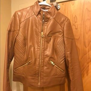 Size Medium Guess Women’s Brown Leather Jacket